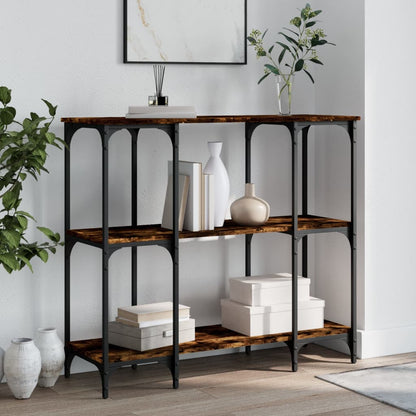 Tavolino Consolle Rovere Fumo 102x35x90 cm in Legno Multistrato - homemem39