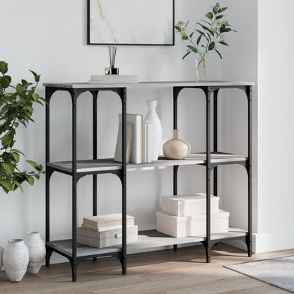 Tavolino Consolle Grigio Sonoma 102x35x90 cm Legno Multistrato - homemem39