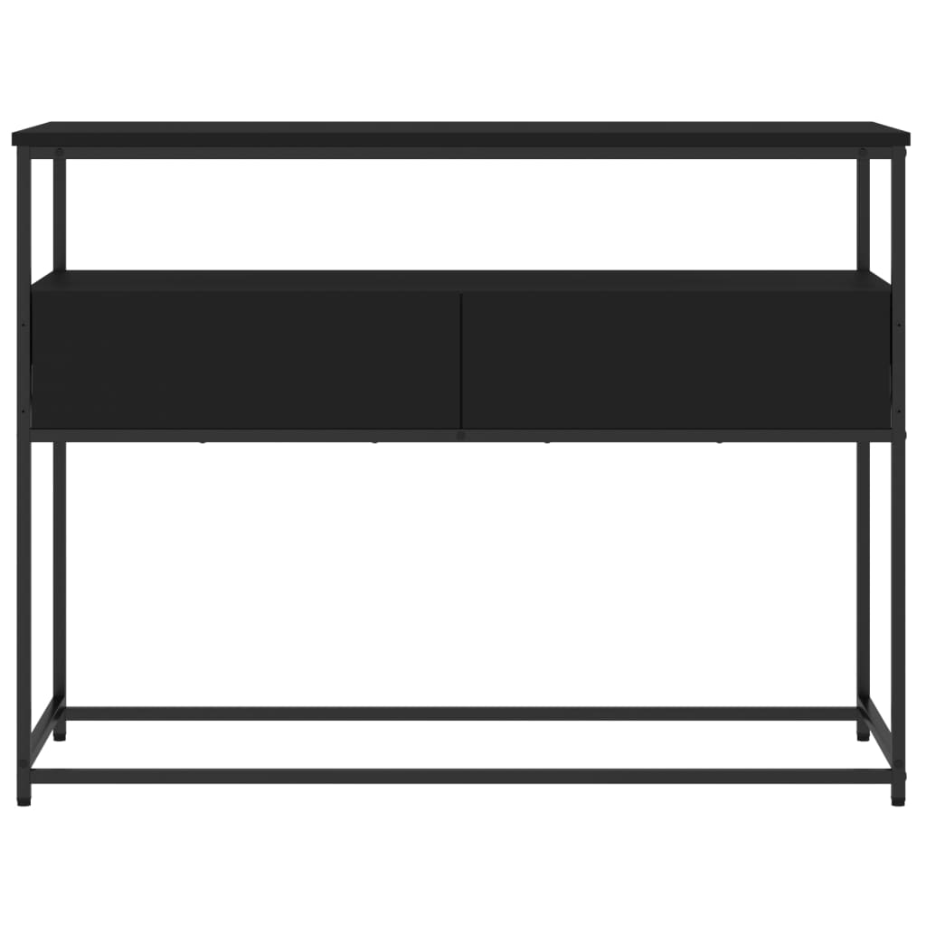 Tavolino Consolle Nero 100x40x75 cm in Legno Multistrato - homemem39