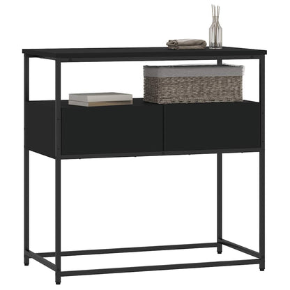 Tavolino Consolle Nero 75x40x75 cm in Legno Multistrato - homemem39