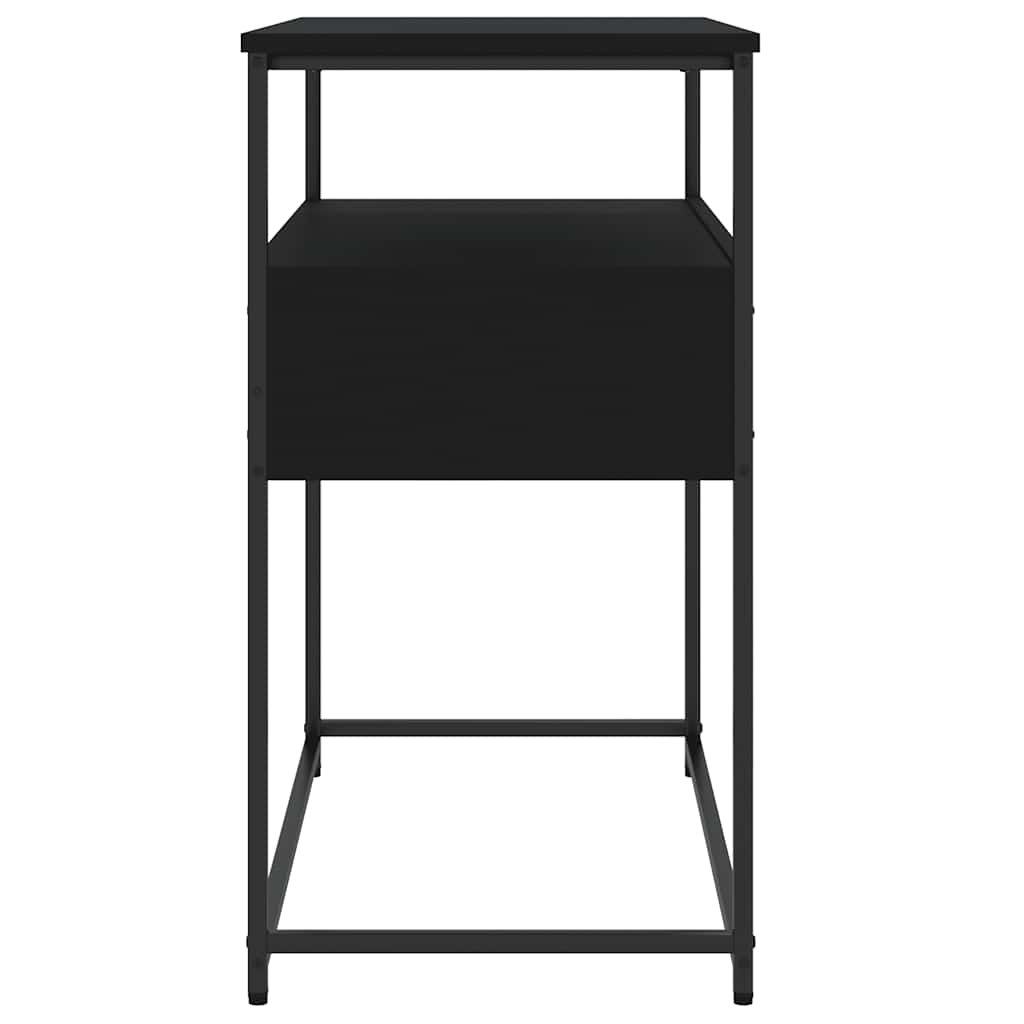 Tavolino Consolle Nero 75x40x75 cm in Legno Multistrato - homemem39