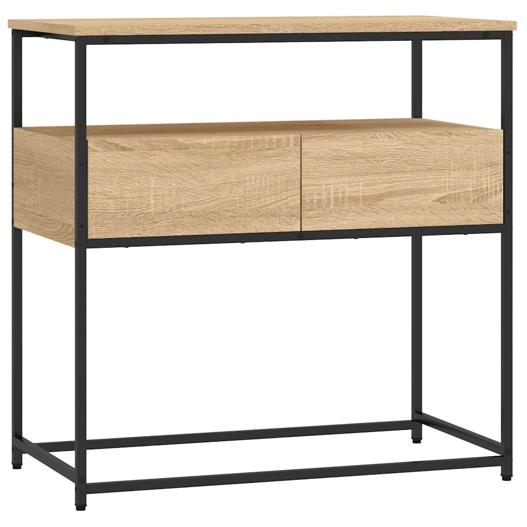 Tavolo Consolle Rovere Sonoma 75x40x75 cm Legno Agglomerato
