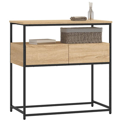 Tavolo Consolle Rovere Sonoma 75x40x75 cm Legno Agglomerato