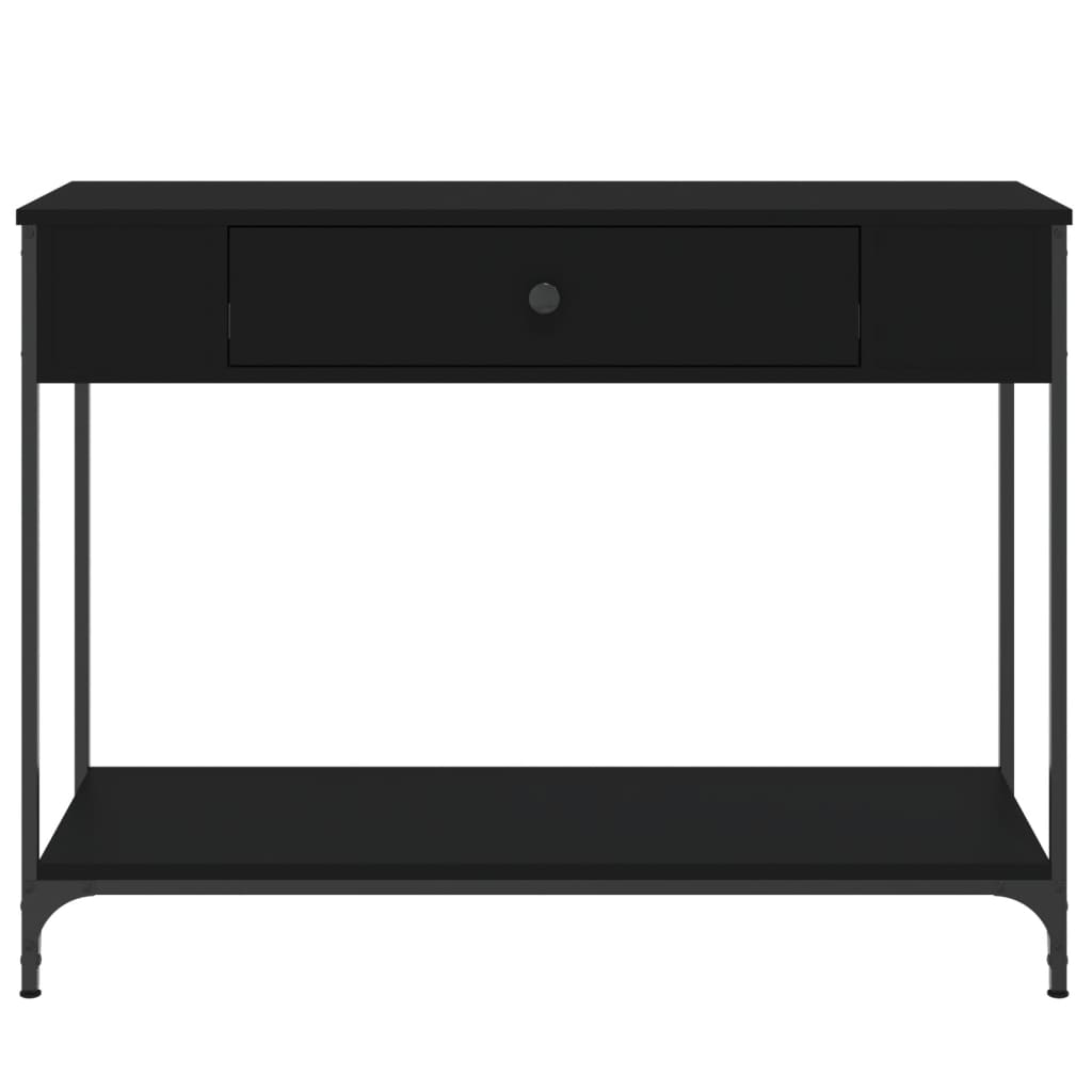 Tavolino Consolle Nero 100x34,5x75 cm in Legno Multistrato - homemem39