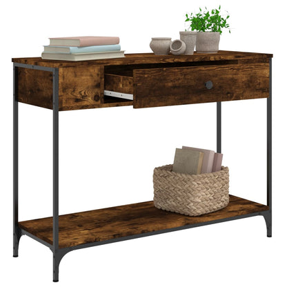 Tavolino Consolle Rovere Fumo 100x34,5x75cm Legno Multistrato | homemem39