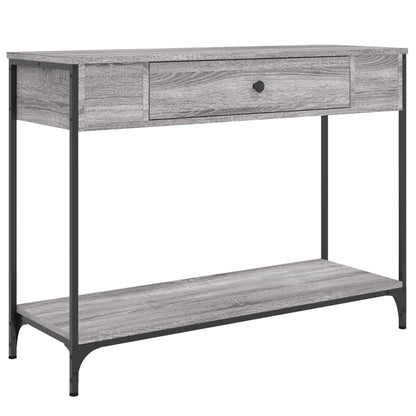 Tavolino Consolle Grigio Sonoma 100x34,5x75cm Legno Multistrato - homemem39