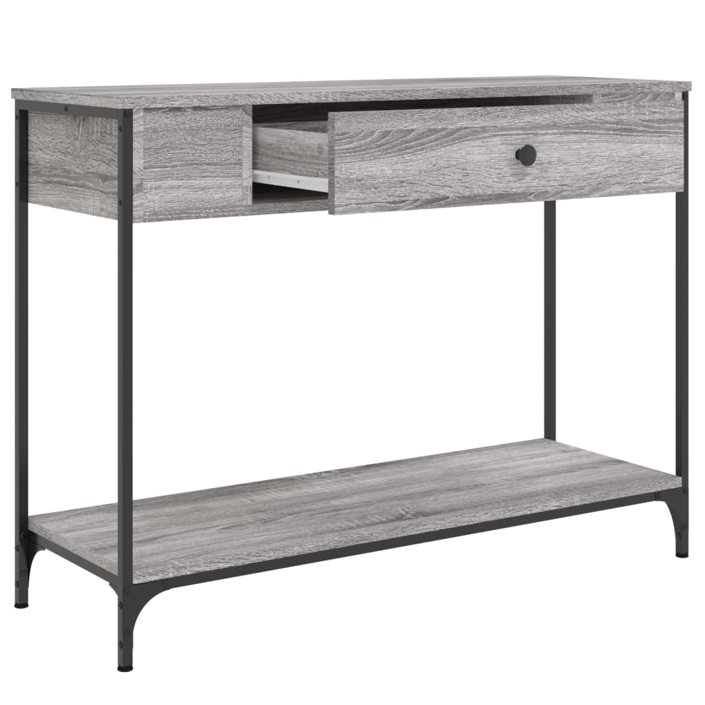 Tavolino Consolle Grigio Sonoma 100x34,5x75cm Legno Multistrato - homemem39
