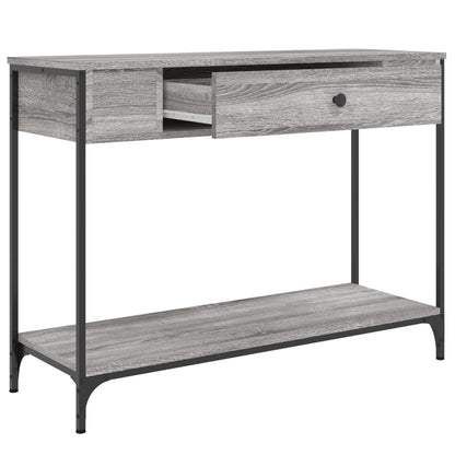 Tavolino Consolle Grigio Sonoma 100x34,5x75cm Legno Multistrato - homemem39