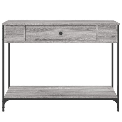 Tavolino Consolle Grigio Sonoma 100x34,5x75cm Legno Multistrato - homemem39