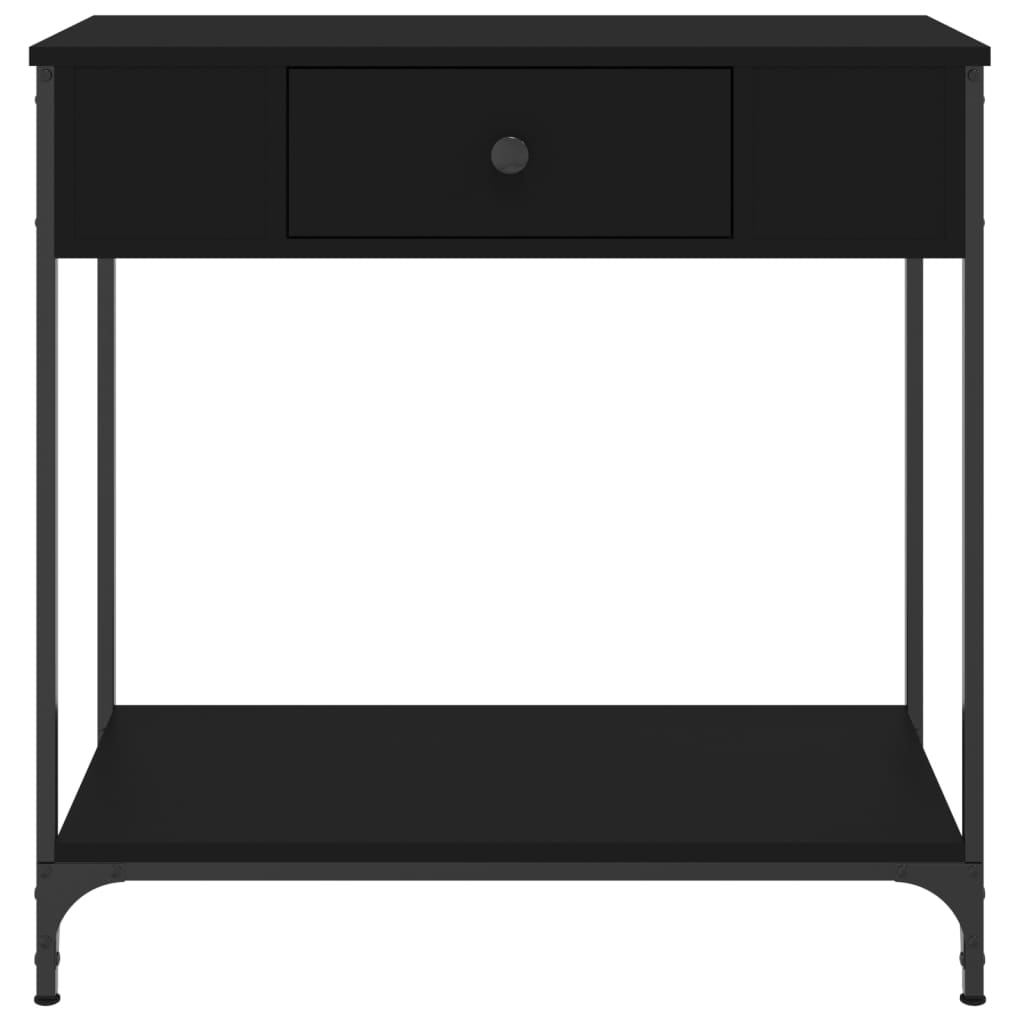 Tavolino Consolle Nero 75x34,5x75 cm in Legno Multistrato - homemem39