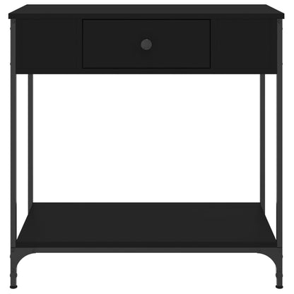 Tavolino Consolle Nero 75x34,5x75 cm in Legno Multistrato - homemem39