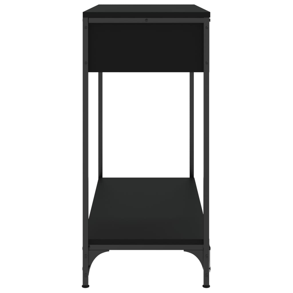 Tavolino Consolle Nero 75x34,5x75 cm in Legno Multistrato - homemem39
