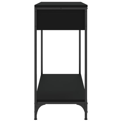 Tavolino Consolle Nero 75x34,5x75 cm in Legno Multistrato - homemem39