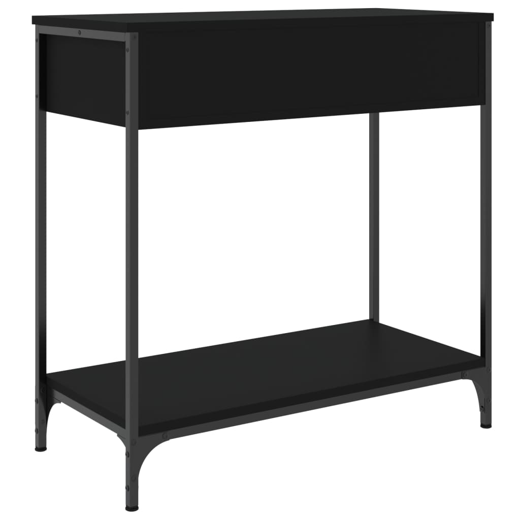 Tavolino Consolle Nero 75x34,5x75 cm in Legno Multistrato - homemem39