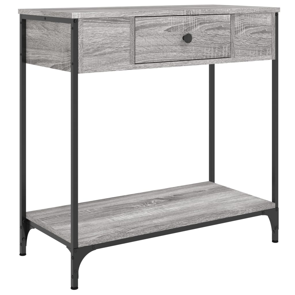 Tavolino Consolle Grigio Sonoma 75x34,5x75cm Legno Multistrato - homemem39