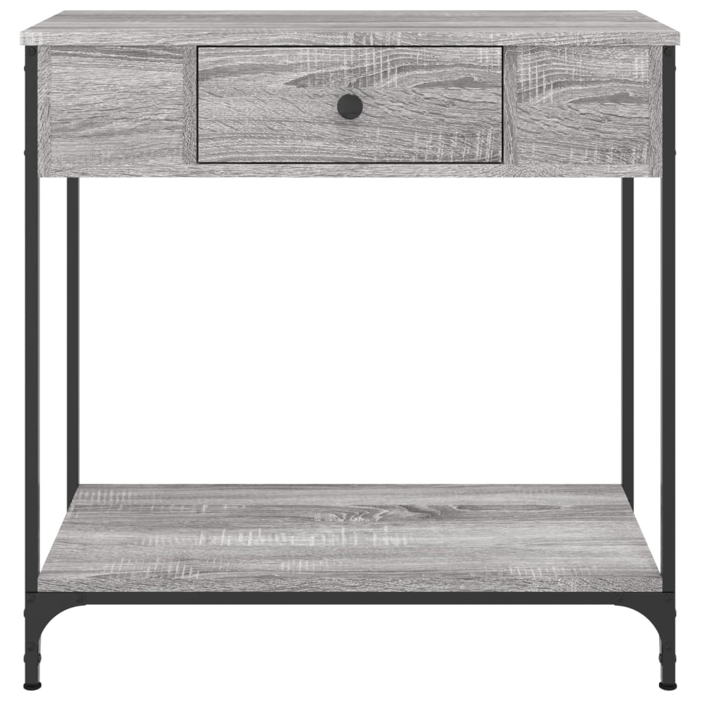 Tavolino Consolle Grigio Sonoma 75x34,5x75cm Legno Multistrato - homemem39