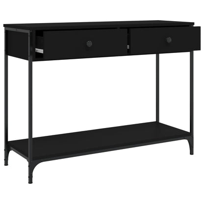 Tavolino Consolle Nero 100x34,5x75 cm in Legno Multistrato - homemem39