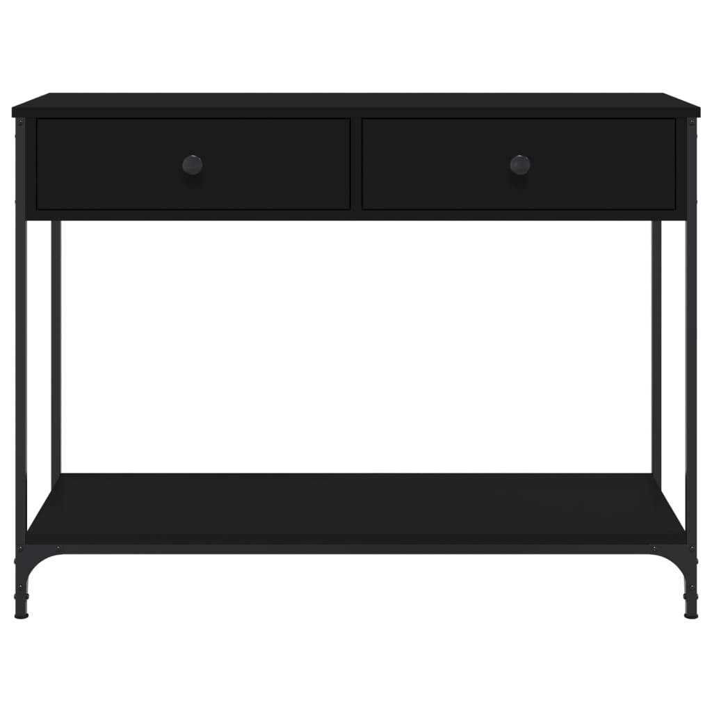 Tavolino Consolle Nero 100x34,5x75 cm in Legno Multistrato - homemem39