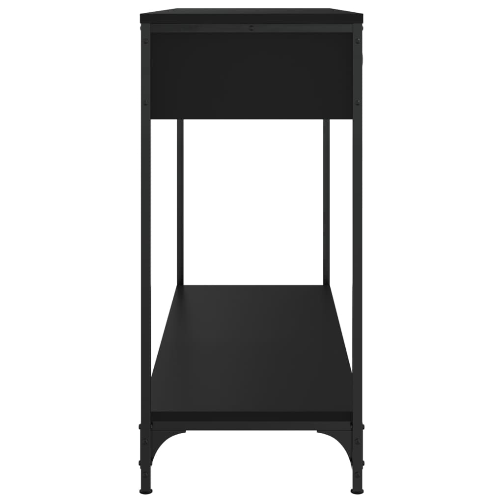 Tavolino Consolle Nero 100x34,5x75 cm in Legno Multistrato - homemem39