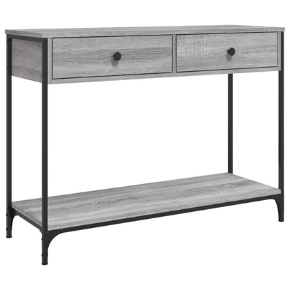 Tavolino Consolle Grigio Sonoma 100x34,5x75cm Legno Multistrato - homemem39