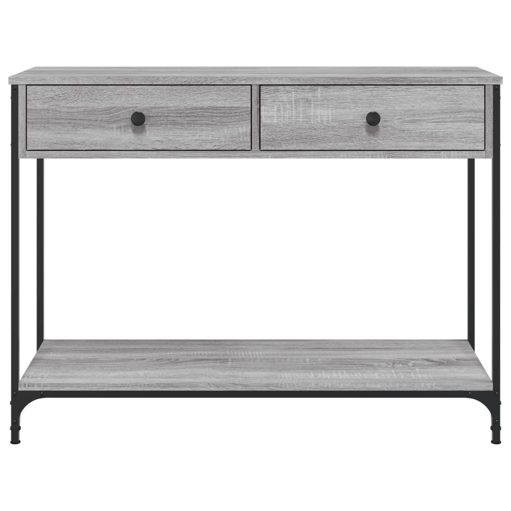 Tavolino Consolle Grigio Sonoma 100x34,5x75cm Legno Multistrato - homemem39