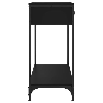 Tavolino Consolle Nero 75x34,5x75 cm in Legno Multistrato - homemem39