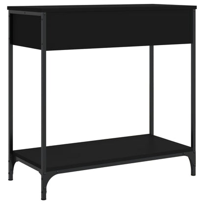 Tavolino Consolle Nero 75x34,5x75 cm in Legno Multistrato - homemem39