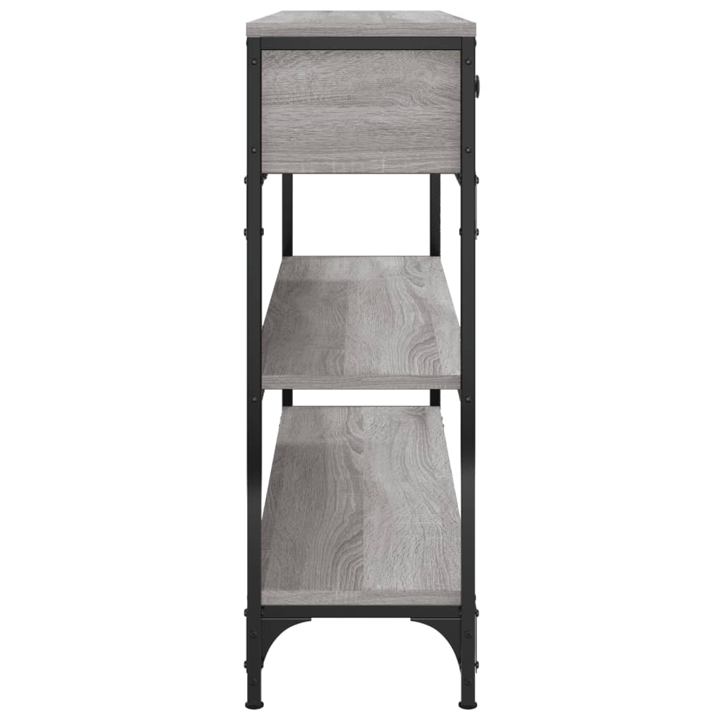 Tavolino Consolle Grigio Sonoma 100x25x75cm Legno Multistrato - homemem39