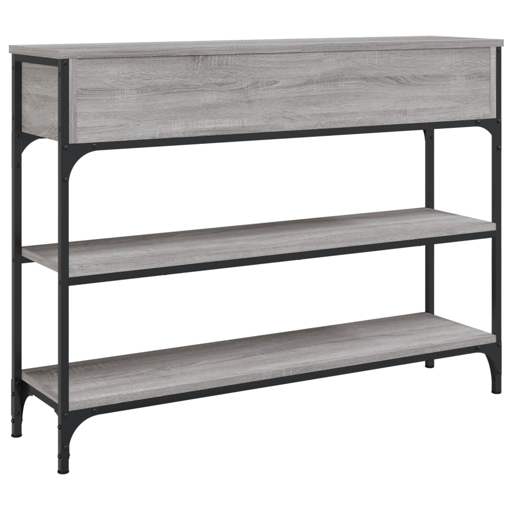 Tavolino Consolle Grigio Sonoma 100x25x75cm Legno Multistrato - homemem39