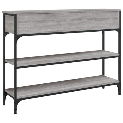 Tavolino Consolle Grigio Sonoma 100x25x75cm Legno Multistrato