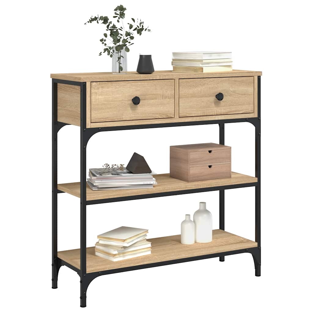 Tavolino Consolle Rovere Sonoma 72,5x25x75cm Legno Multistrato | homemem39
