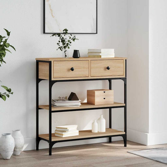 Tavolino Consolle Rovere Sonoma 72,5x25x75cm Legno Multistrato | homemem39