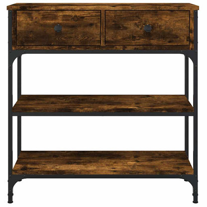 Tavolino Consolle Rovere Fumo 72,5x25x75cm in Legno Multistrato | homemem39
