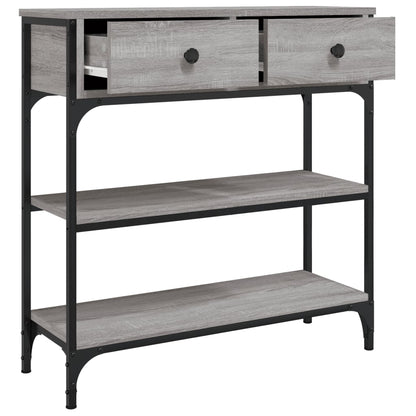 Tavolino Consolle Grigio Sonoma 72,5x25x75 cm Legno Multistrato - homemem39