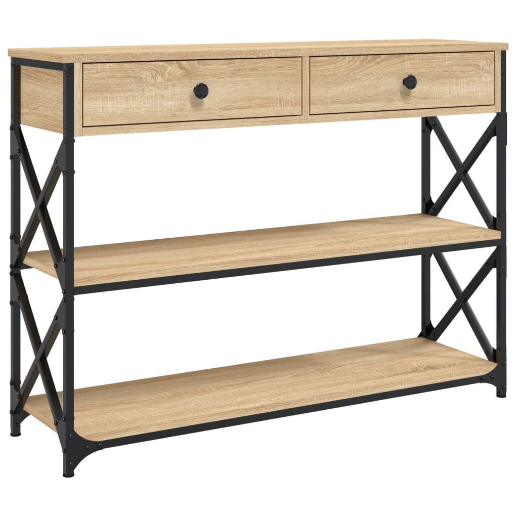 Tavolo Consolle Rovere Sonoma 100x28x75 cm in Legno Multistrato | homemem39