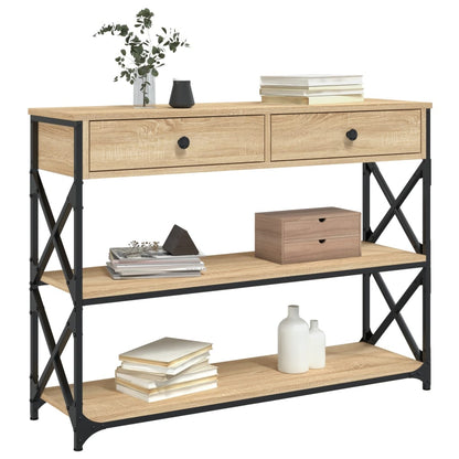 Tavolo Consolle Rovere Sonoma 100x28x75 cm in Legno Multistrato | homemem39