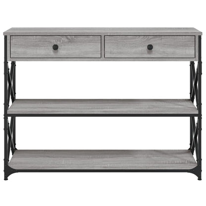 Tavolo Consolle Grigio Sonoma 100x28x75 cm in Legno Multistrato - homemem39