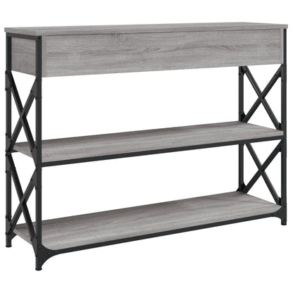 Tavolo Consolle Grigio Sonoma 100x28x75 cm in Legno Multistrato - homemem39