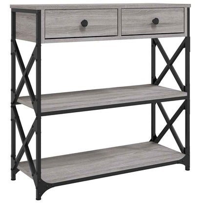 Tavolino Consolle Grigio Sonoma 75x28x75 cm Legno Multistrato | homemem39