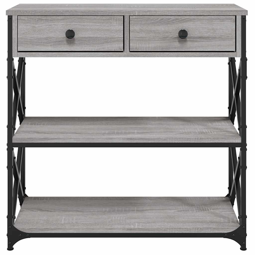 Tavolino Consolle Grigio Sonoma 75x28x75 cm Legno Multistrato - homemem39