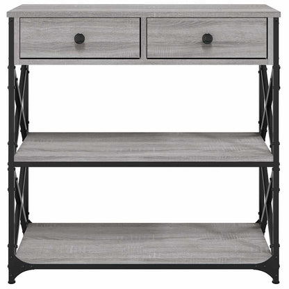Tavolino Consolle Grigio Sonoma 75x28x75 cm Legno Multistrato - homemem39