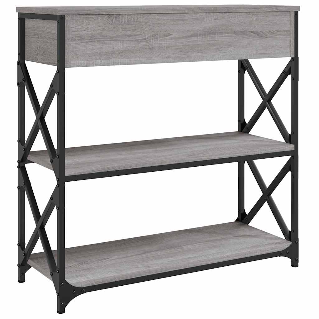 Tavolino Consolle Grigio Sonoma 75x28x75 cm Legno Multistrato | homemem39