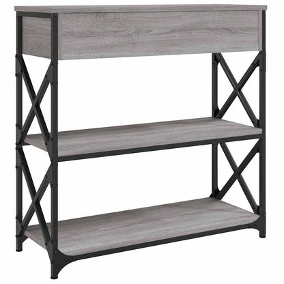 Tavolino Consolle Grigio Sonoma 75x28x75 cm Legno Multistrato - homemem39