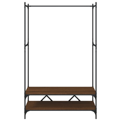 Appendiabiti con Scaffali Rovere Marrone in Legno Multistrato
