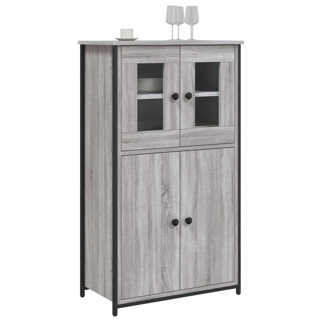Credenza Grigio Sonoma 62x32x106,5 cm in Legno Multistrato | homemem39