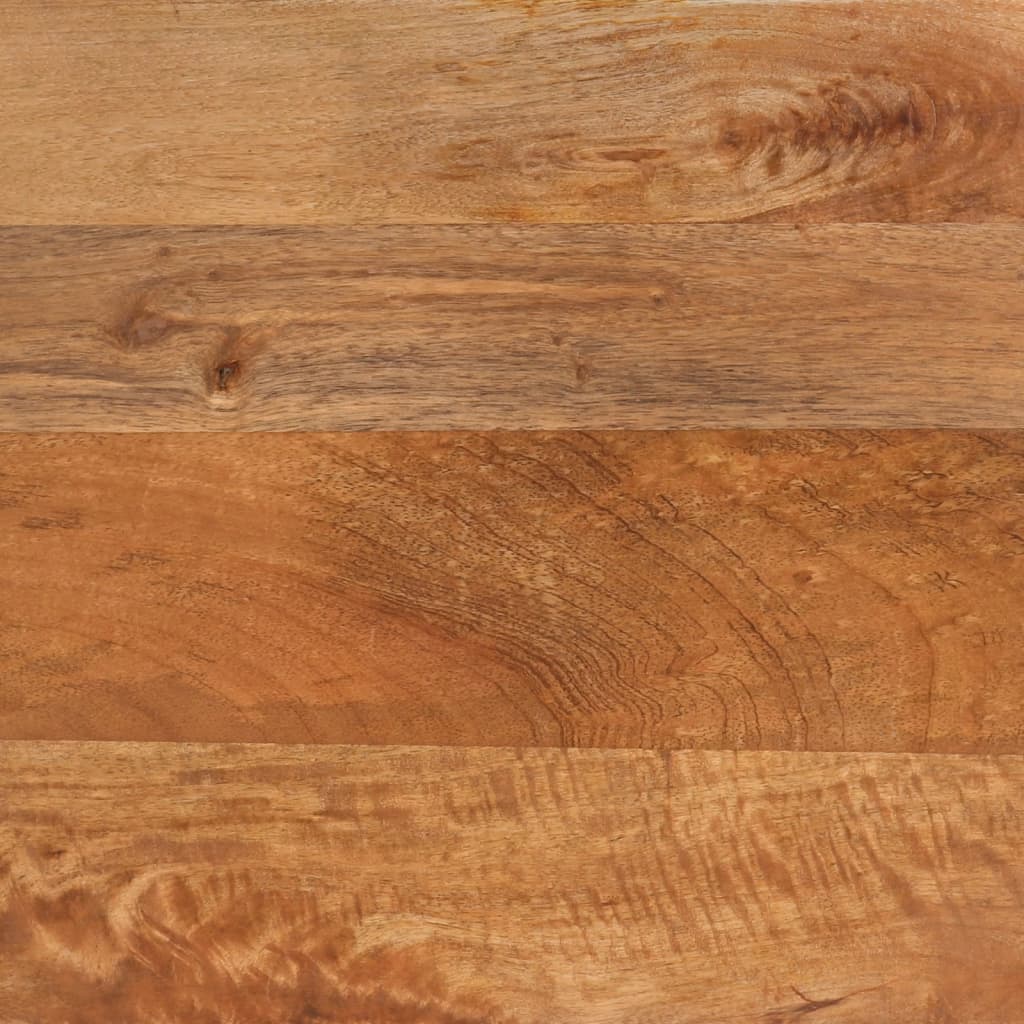 Comodino Marrone e Nero in Legno Massello di Mango - homemem39