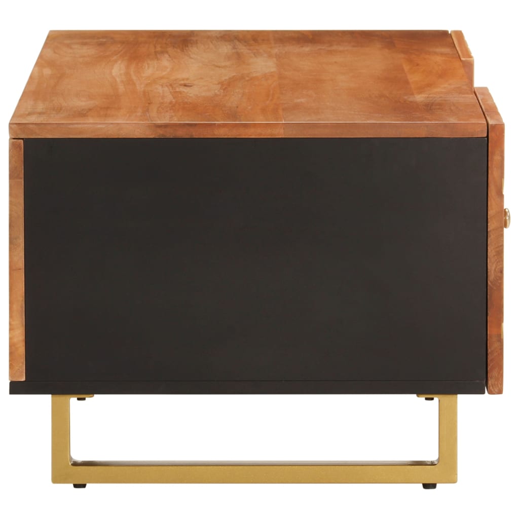Tavolino da Salotto Marrone e Nero 100x54x40 cm Legno di Mango | homemem39