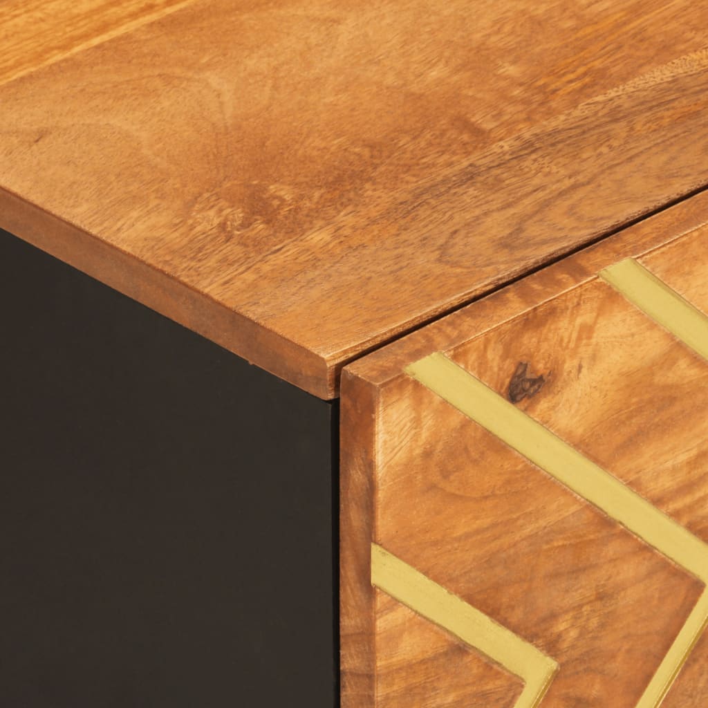 Tavolino da Salotto Marrone e Nero 100x54x40 cm Legno di Mango | homemem39