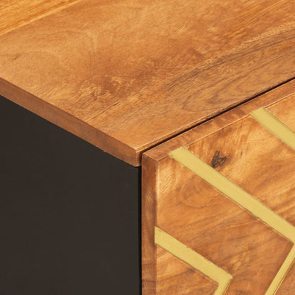 Tavolino da Salotto Marrone e Nero 100x54x40 cm Legno di Mango | homemem39