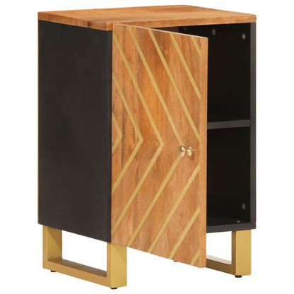 Mobiletto da Bagno Marrone e Nero 38x33,5x58 cm Legno di Mango | homemem39